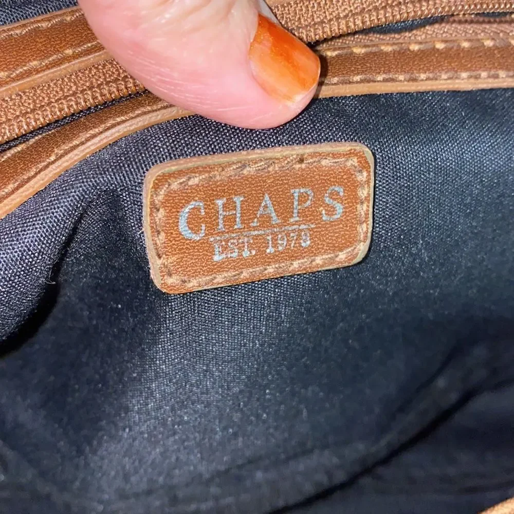 Chaps Canvas Hobo Satchel Bag